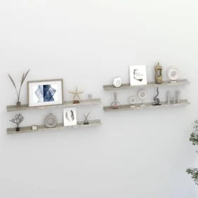 Estantes de pared 4 unidades gris hormigón 100x9x3 cm by , Shelves and shelves - Ref: Foro24-326707, Price: 40,73 €, Discount: %