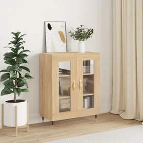 Aparador de madera de ingeniería roble Sonoma 69,5x34x90 cm by , Sideboards - Ref: Foro24-827767, Price: 89,44 €, Discount: %