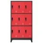 Taquilla de acero gris antracita y rojo 90x45x180 cm by , Lockers and storage cabinets - Ref: Foro24-339809, Price: 351,65 €,...