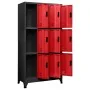 Taquilla de acero gris antracita y rojo 90x45x180 cm by , Lockers and storage cabinets - Ref: Foro24-339809, Price: 351,65 €,...