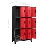 Taquilla de acero gris antracita y rojo 90x45x180 cm by , Lockers and storage cabinets - Ref: Foro24-339809, Price: 351,65 €,...