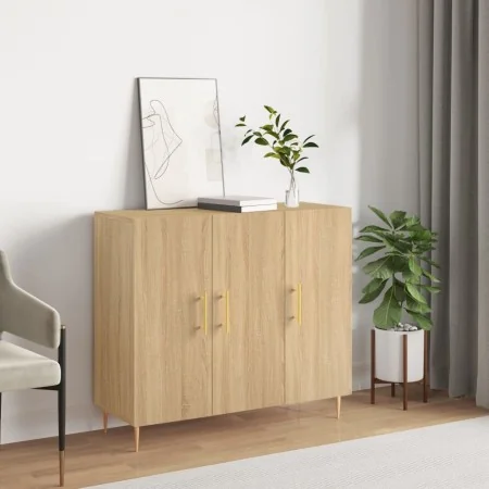 Aparador de madera de ingeniería roble Sonoma 90x34x80 cm by , Sideboards - Ref: Foro24-828095, Price: 85,17 €, Discount: %