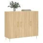 Aparador de madera de ingeniería roble Sonoma 90x34x80 cm by , Sideboards - Ref: Foro24-828095, Price: 85,17 €, Discount: %