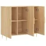 Aparador de madera de ingeniería roble Sonoma 90x34x80 cm by , Sideboards - Ref: Foro24-828095, Price: 85,17 €, Discount: %