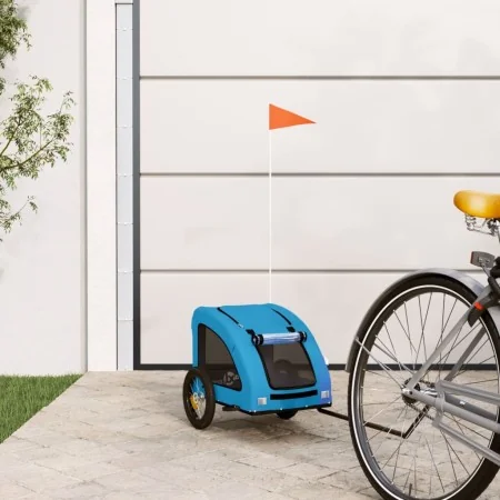 Remolque de bicicleta mascotas hierro tela Oxford azul by , pet strollers - Ref: Foro24-93953, Price: 95,30 €, Discount: %