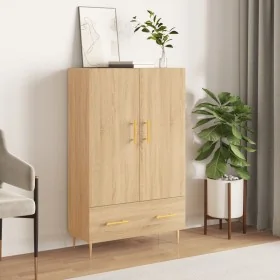 Aparador alto madera de ingeniería roble Sonoma 69,5x31x115 cm by , Sideboards - Ref: Foro24-828223, Price: 89,82 €, Discount: %