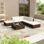 Set muebles de jardín 6 piezas y cojines ratán sintético marrón by , Garden sets - Ref: Foro24-41256, Price: 514,98 €, Discou...