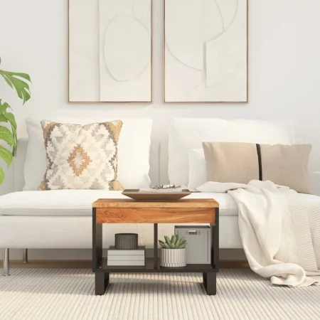 Mesa de centro de madera maciza de acacia 55x50x40 cm by , Coffee table - Ref: Foro24-352878, Price: 70,62 €, Discount: %