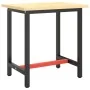 Estructura banco de trabajo metal negro y rojo mate 70x50x79cm de , Patas para mesas - Ref: Foro24-151449, Precio: 78,88 €, D...