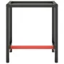 Estructura banco de trabajo metal negro y rojo mate 70x50x79cm de , Patas para mesas - Ref: Foro24-151449, Precio: 78,88 €, D...