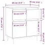 Aparador de madera contrachapada roble Sonoma 60x35x70 cm de , Aparadores - Ref: Foro24-831111, Precio: 82,95 €, Descuento: %