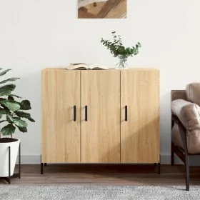 Aparador de madera de ingeniería roble Sonoma 90x34x80 cm by , Sideboards - Ref: Foro24-828119, Price: 92,46 €, Discount: %
