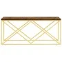 Mesa de centro acero inoxidable y madera maciza reciclada de , Mesas de centro - Ref: Foro24-349966, Precio: 102,25 €, Descue...