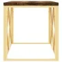 Mesa de centro acero inoxidable y madera maciza reciclada de , Mesas de centro - Ref: Foro24-349966, Precio: 102,25 €, Descue...