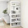 Estantería/divisor madera ingeniería blanco brillo 80x30x198 cm de , Librerías y estanterías - Ref: Foro24-811733, Precio: 13...