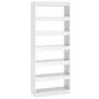 Estantería/divisor madera ingeniería blanco brillo 80x30x198 cm de , Librerías y estanterías - Ref: Foro24-811733, Precio: 13...