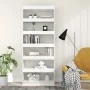 Estantería/divisor madera ingeniería blanco brillo 80x30x198 cm de , Librerías y estanterías - Ref: Foro24-811733, Precio: 13...