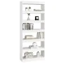 Estantería/divisor madera ingeniería blanco brillo 80x30x198 cm de , Librerías y estanterías - Ref: Foro24-811733, Precio: 13...