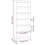 Estantería/divisor madera ingeniería blanco brillo 80x30x198 cm de , Librerías y estanterías - Ref: Foro24-811733, Precio: 13...