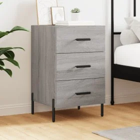 Mesita de noche madera de ingeniería gris Sonoma 40x40x66 cm by , Nightstands - Ref: Foro24-827674, Price: 71,06 €, Discount: %