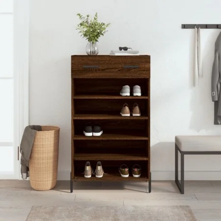 Zapatero madera de ingeniería roble marrón 60x35x105 cm by , Closets and storage - Ref: Foro24-829627, Price: 60,57 €, Discou...