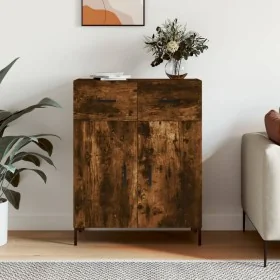 Aparador de madera de ingeniería roble ahumado 69,5x34x90 cm by , Sideboards - Ref: Foro24-827985, Price: 87,97 €, Discount: %