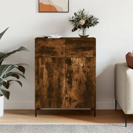 Aparador de madera de ingeniería roble ahumado 69,5x34x90 cm von , Sideboards - Ref: Foro24-827985, Preis: 87,95 €, Rabatt: %