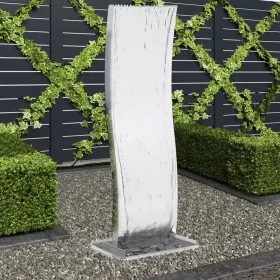 Fuente de jardín curvada con bomba acero inoxidable 130 cm by , Fountains and waterfalls - Ref: Foro24-48089, Price: 516,17 €...