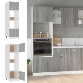 Armario de microondas “Lyon” contrachapada gris Sonoma de , Armarios de cocina - Ref: Foro24-815604, Precio: 186,55 €, Descue...