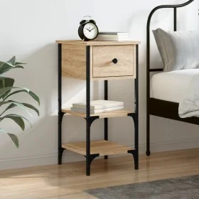 Mesita de noche madera de ingeniería roble Sonoma 34x36x70 cm by , Nightstands - Ref: Foro24-825975, Price: 58,62 €, Discount: %