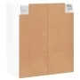 Armario de pared madera de ingeniería blanco brillo 60x31x70 cm de , Taquillas y armarios de almacenamiento - Ref: Foro24-829...