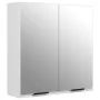 Armario de baño con espejo blanco brillante 64x20x67 cm de , Tocadores de baño - Ref: Foro24-811319, Precio: 93,28 €, Descuen...