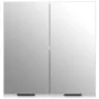 Armario de baño con espejo blanco brillante 64x20x67 cm de , Tocadores de baño - Ref: Foro24-811319, Precio: 93,28 €, Descuen...