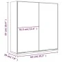 Armario de baño con espejo blanco brillante 64x20x67 cm de , Tocadores de baño - Ref: Foro24-811319, Precio: 93,28 €, Descuen...