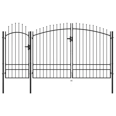 Puerta de jardín de acero negro 2,45x4 m de , Puertas de jardín - Ref: Foro24-144366, Precio: 498,53 €, Descuento: %