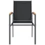 Sillas de jardín 2 uds textilene y acero negro 55x61,5x90 cm von , Gartenstühle - Ref: Foro24-364099, Preis: 121,10 €, Rabatt: %