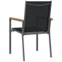Sillas de jardín 2 uds textilene y acero negro 55x61,5x90 cm von , Gartenstühle - Ref: Foro24-364099, Preis: 121,10 €, Rabatt: %