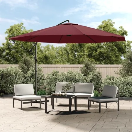 Sombrilla voladiza con poste de aluminio rojo burdeos 350 cm von , Sonnenschirme - Ref: Foro24-44507, Preis: 119,83 €, Rabatt: %