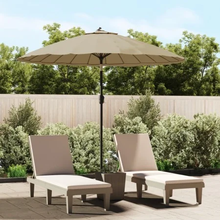 Sombrilla de jardín con palo de aluminio taupe 270 cm de , Sombrillas - Ref: Foro24-47307, Precio: 79,90 €, Descuento: %