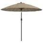 Sombrilla de jardín con palo de aluminio taupe 270 cm de , Sombrillas - Ref: Foro24-47307, Precio: 79,90 €, Descuento: %
