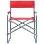 Sillas de director 2 unidades acero rojo by , Garden chairs - Ref: Foro24-47919, Price: 89,09 €, Discount: %