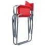 Sillas de director 2 unidades acero rojo by , Garden chairs - Ref: Foro24-47919, Price: 89,09 €, Discount: %