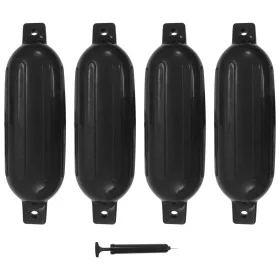 Parachoques para barco 4 unidades PVC negro 58,5x16,5 cm de , Atracada y anclaje - Ref: Foro24-92382, Precio: 70,33 €, Descue...