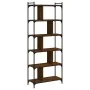 Librería 6 estantes madera ingeniería marrón roble 76x32x192 cm de , Librerías y estanterías - Ref: Foro24-833949, Precio: 10...