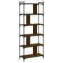Librería 6 estantes madera ingeniería marrón roble 76x32x192 cm de , Librerías y estanterías - Ref: Foro24-833949, Precio: 10...