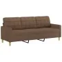 Juego de sofás con cojines 4 piezas tela marrón by , Sofas - Ref: Foro24-3201269, Price: 663,98 €, Discount: %