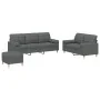 Juego de sofás con cojines 3 piezas tela gris oscuro by , Sofas - Ref: Foro24-3201331, Price: 580,50 €, Discount: %