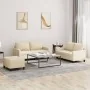 Juego de sofás con cojines 3 piezas tela crema by , Sofas - Ref: Foro24-3201454, Price: 450,53 €, Discount: %