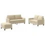 Juego de sofás con cojines 3 piezas tela crema by , Sofas - Ref: Foro24-3201454, Price: 450,53 €, Discount: %