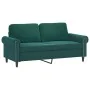 Juego de sofás con cojines 3 piezas terciopelo verde oscuro von , Sofas - Ref: Foro24-3202242, Preis: 606,11 €, Rabatt: %